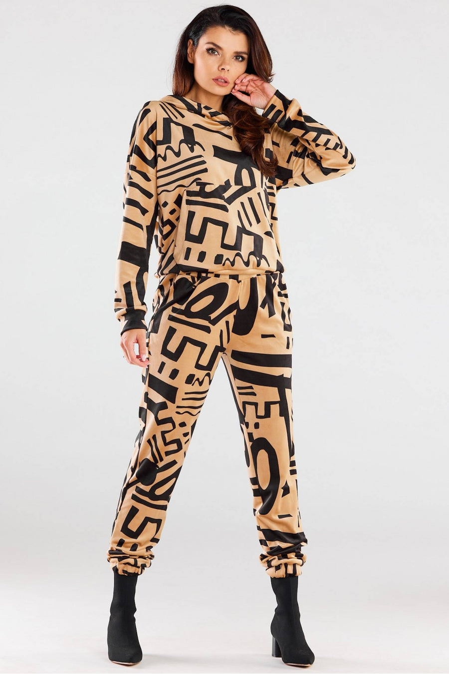 Awama Patterned Velvet Trousers