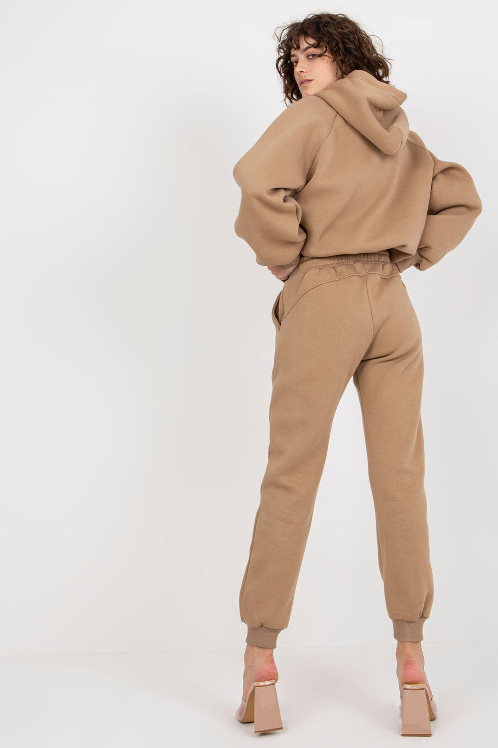 Ex Moda Dark Dark Beige Long Sleeve Co-Ord Set - view 3