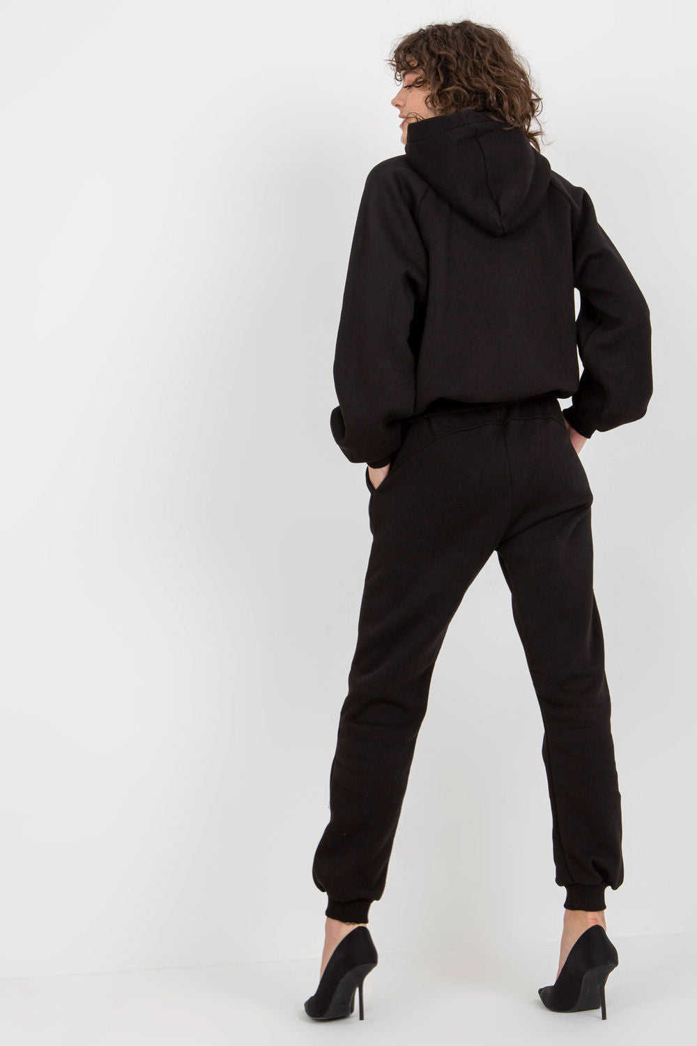 Ex Moda Black Cotton Long Sleeve Co-Ord Set - view 3