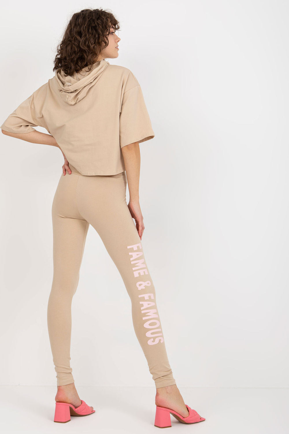 Ex Moda Beige Short Sleeve Co-Ord Set - view 3