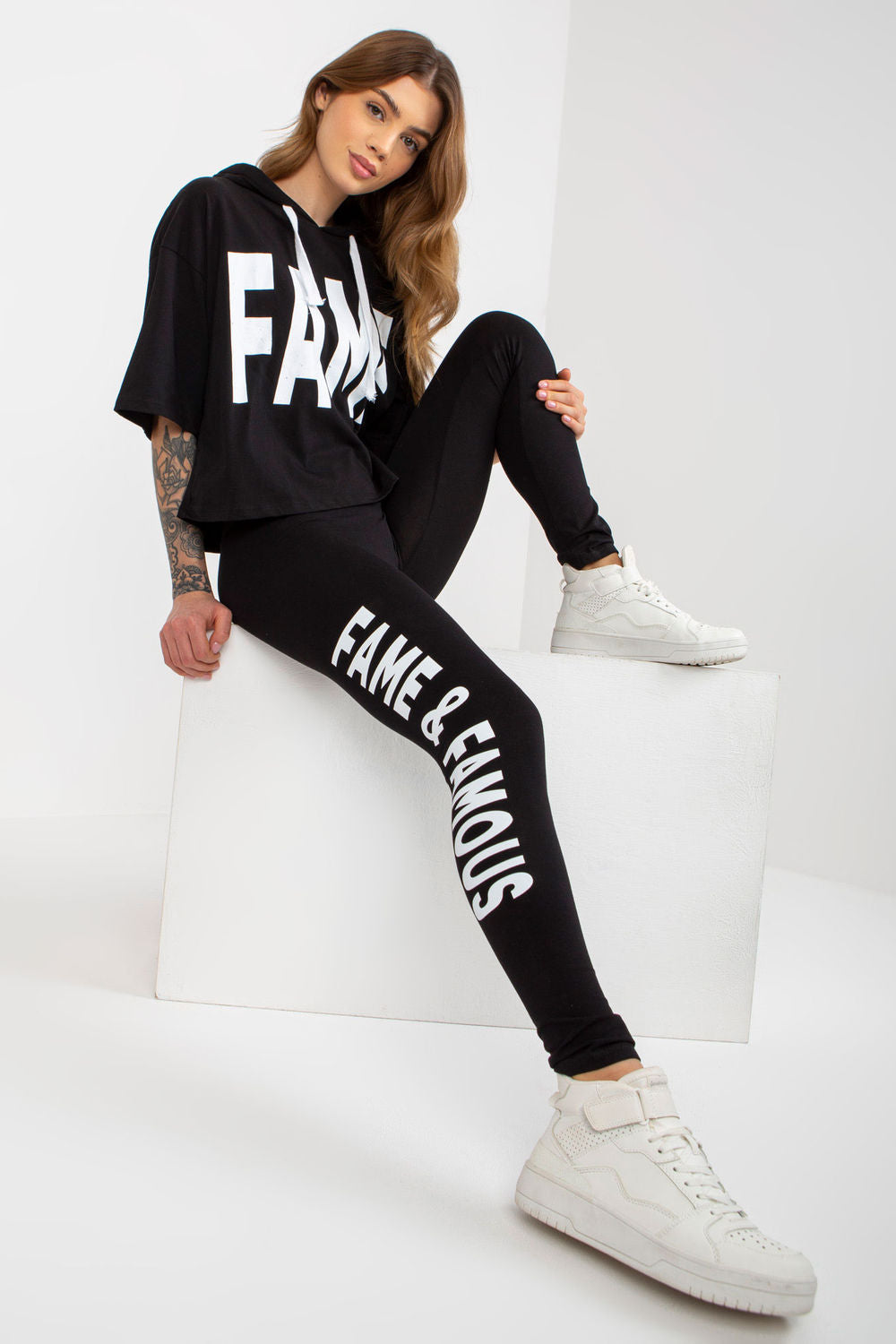 Ex Moda Black Loose Fit Short Sleeve Co-Ord Set