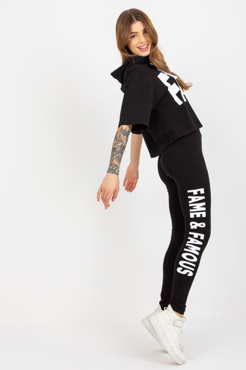 Ex Moda Black Loose Fit Short Sleeve Co-Ord Set - view 2
