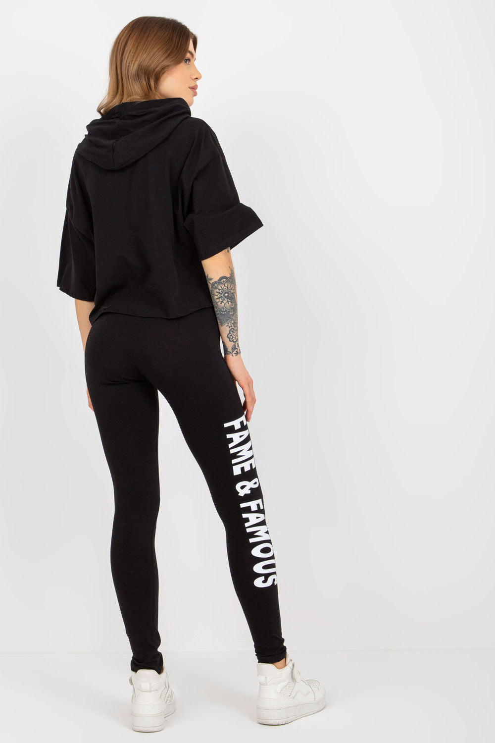 Ex Moda Black Loose Fit Short Sleeve Co-Ord Set - view 3