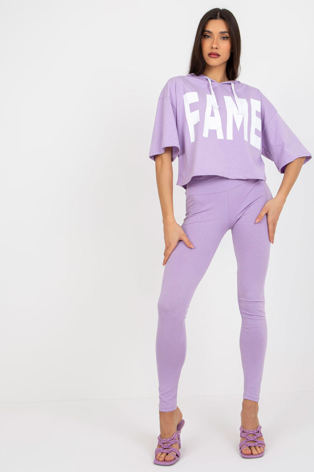 Ex Moda Light Violet Short Sleeve Co-Ord Set