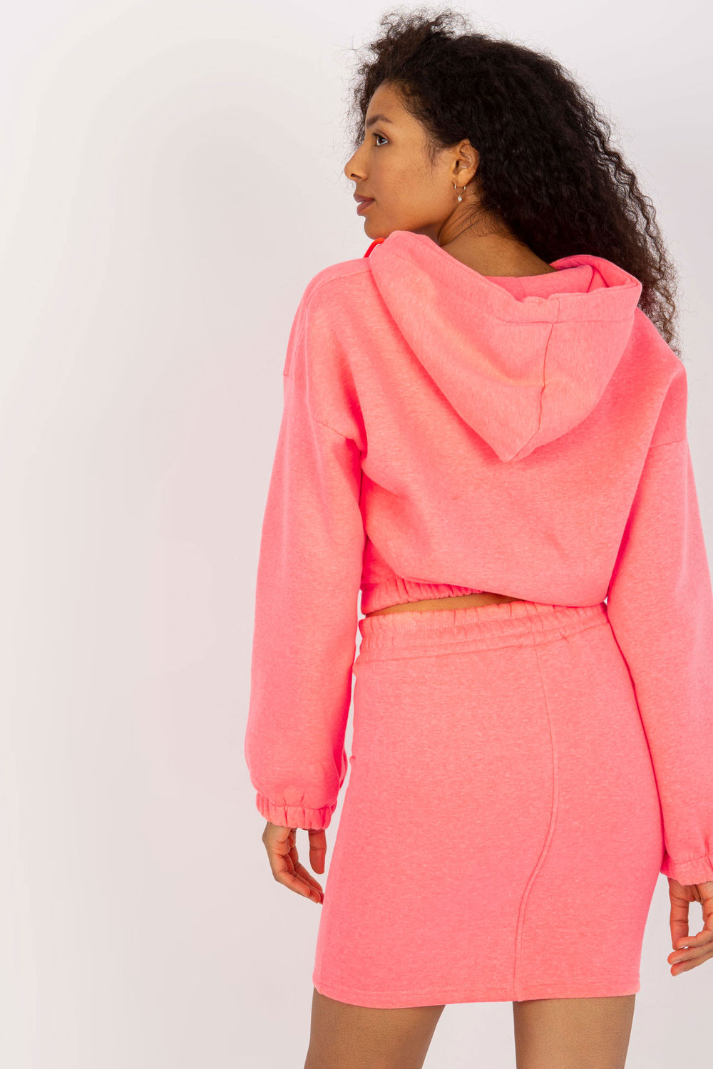 Ex Moda Neon Pink Long Sleeve Skirt Co-Ord Set - view 3