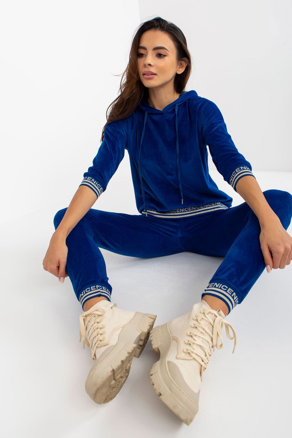 Relevance Cobalt Blue Velvet Co-Ord Set - view 3