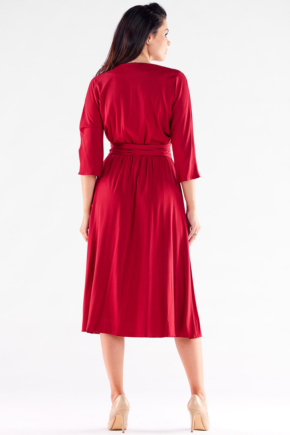 Awama Claret Midi Dress - view 3