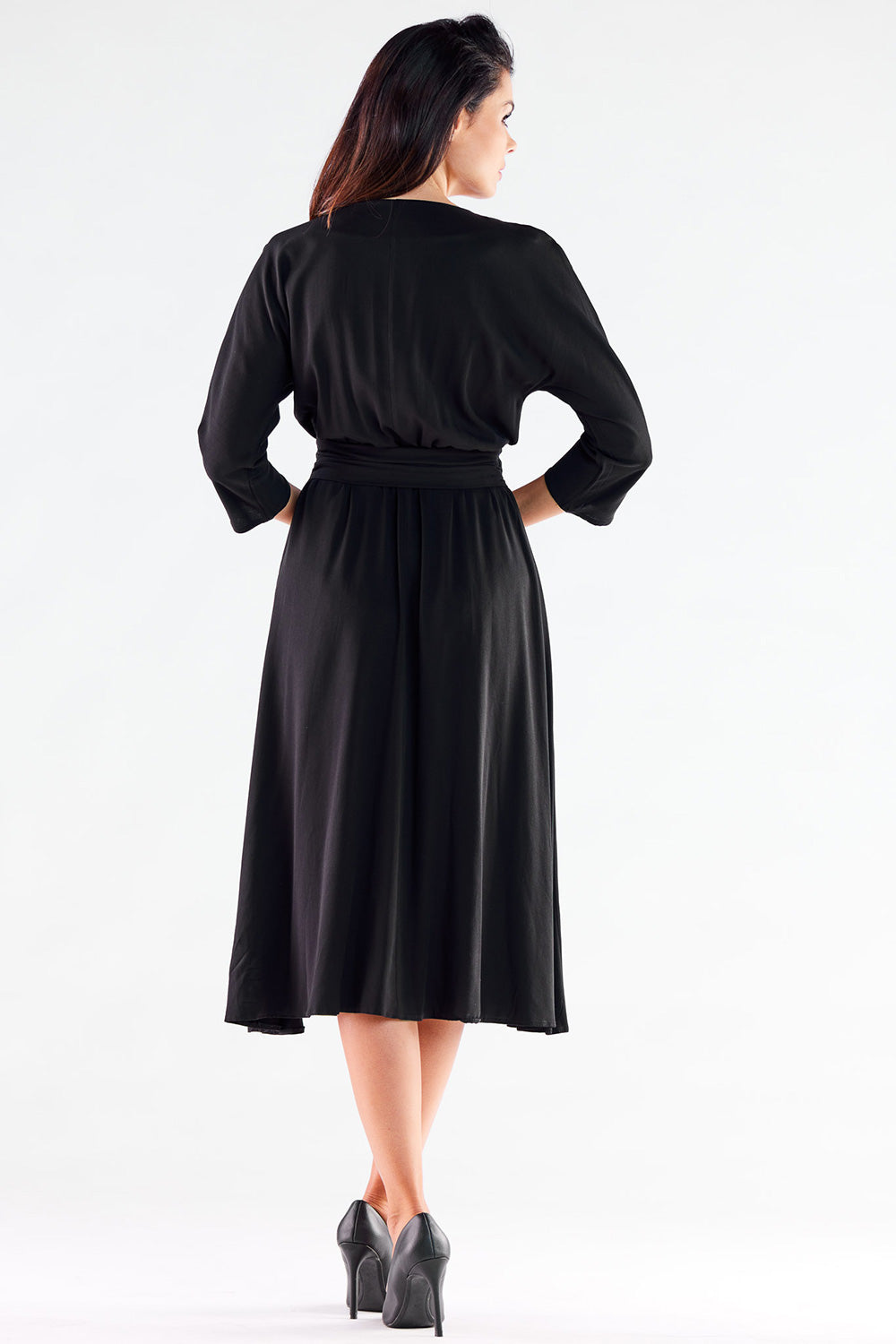 Awama Black Midi Dress - view 3
