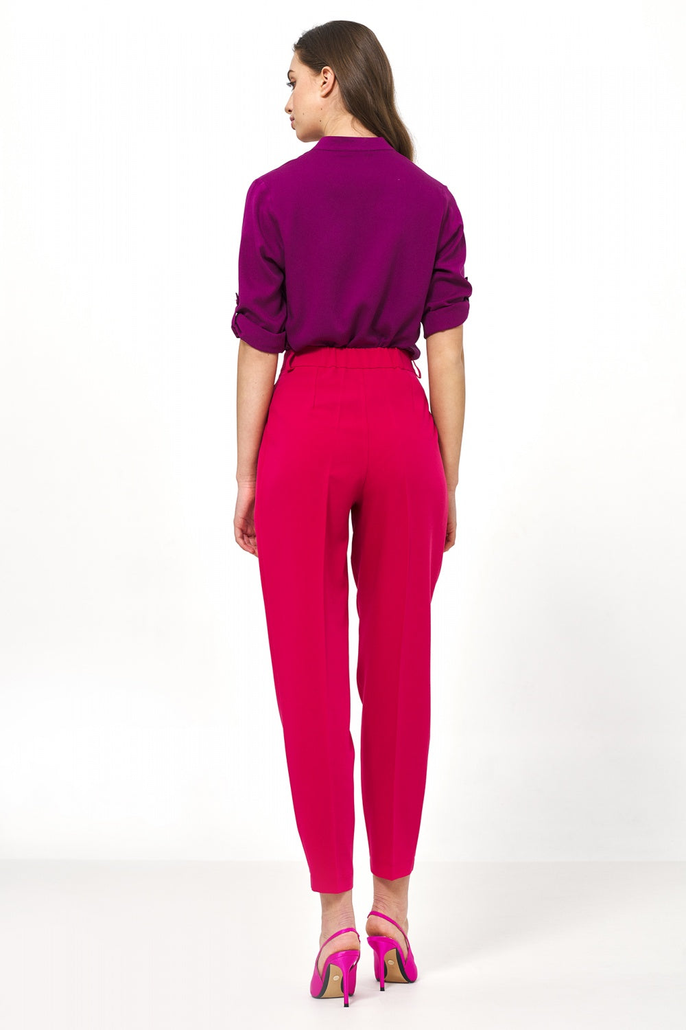 Nife Pink High Waisted Trousers - view 3