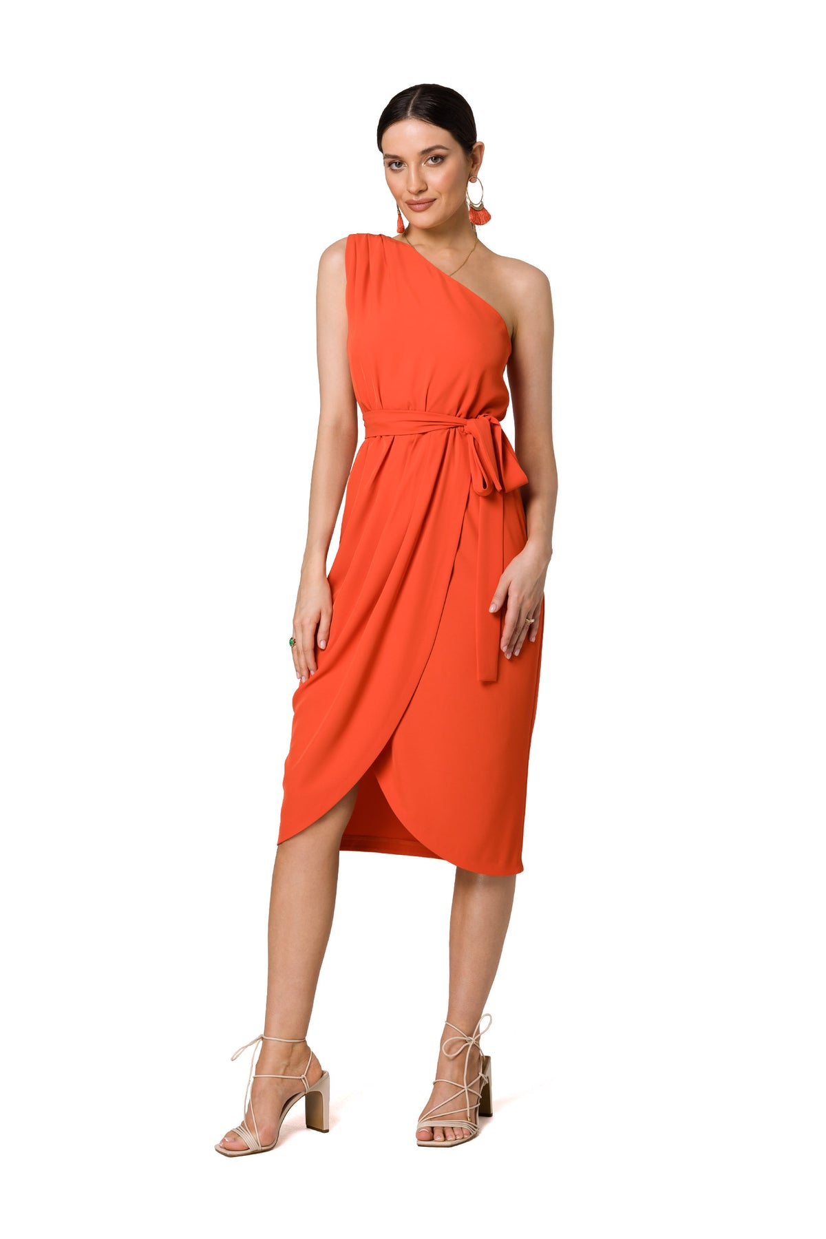 Makover Coral Cocktail Dress
