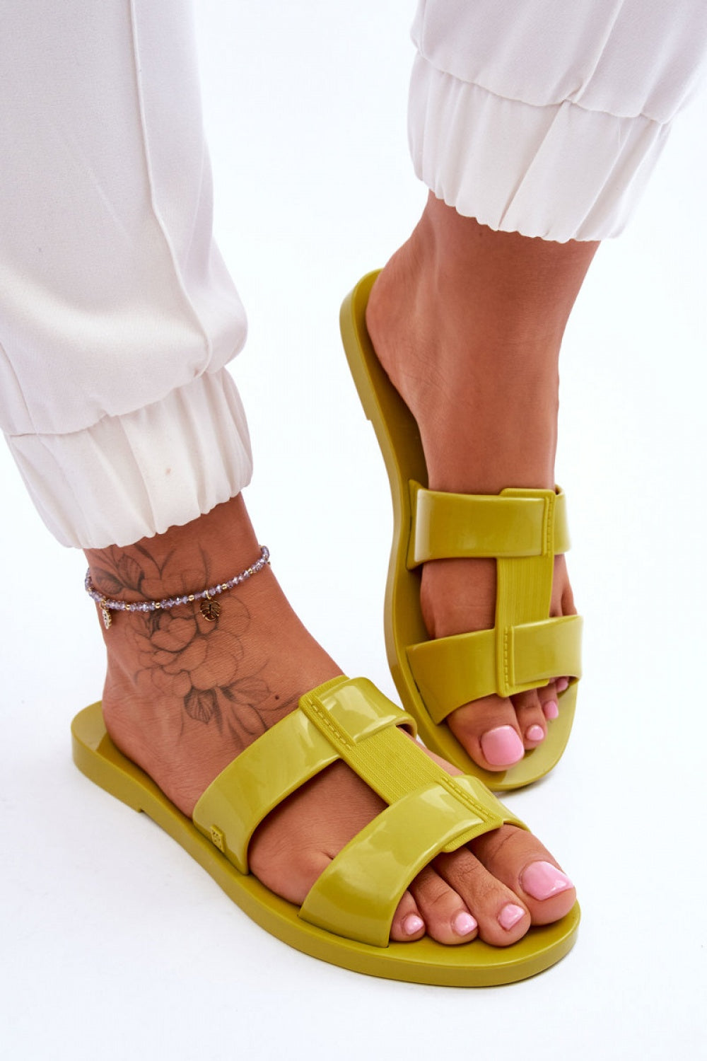 Step In Style Zaxy Green Flip Flops - view 3