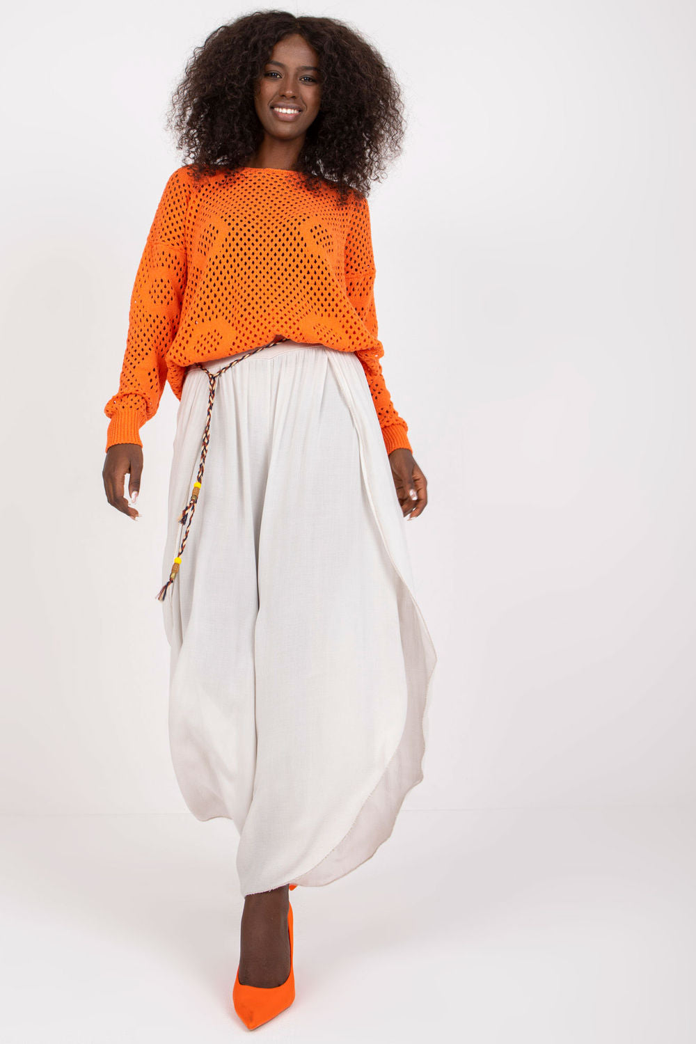 Och Bella Beige High Waisted Trousers