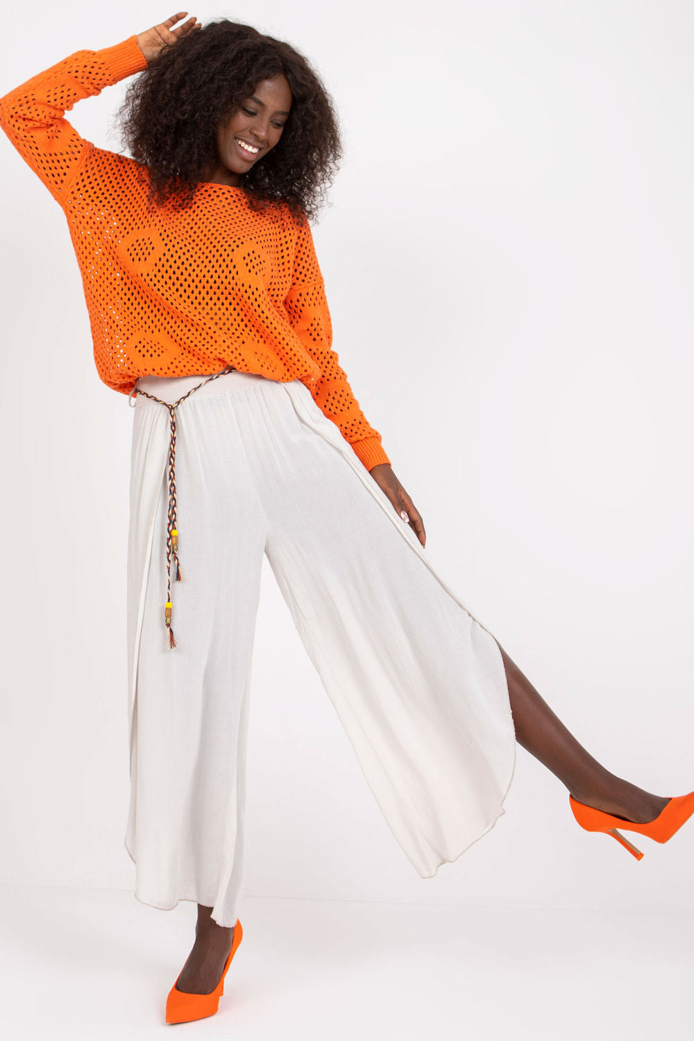 Och Bella Beige High Waisted Trousers - view 2