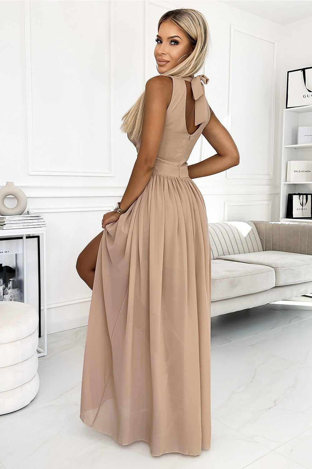 Numoco Justine Beige Maxi Dress - view 2