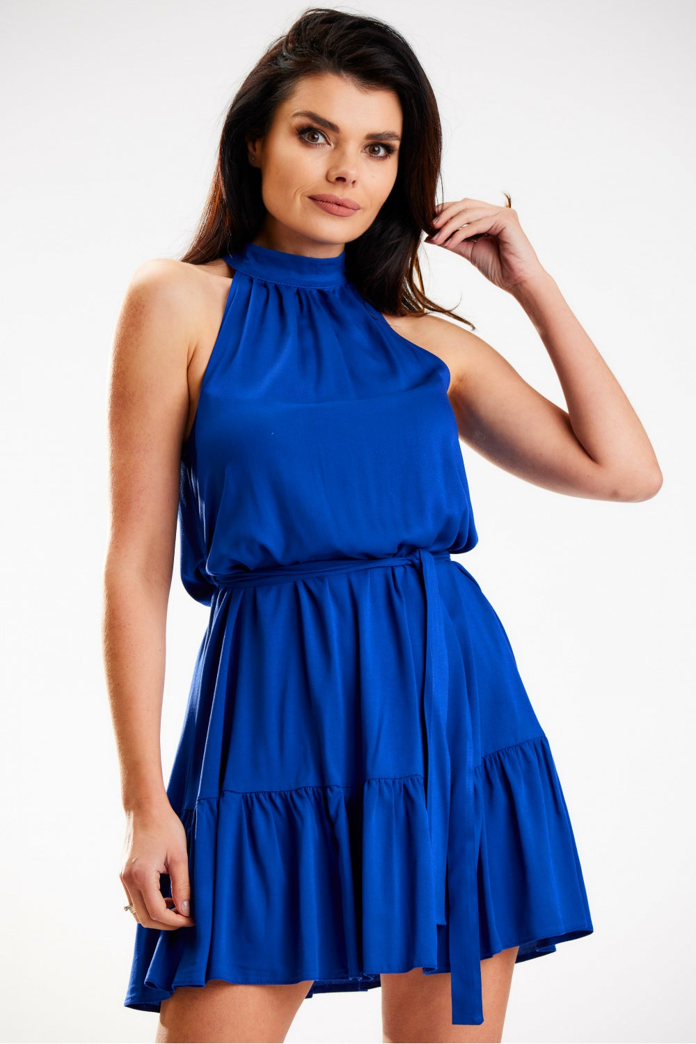 Awama Blue A-Line Dress