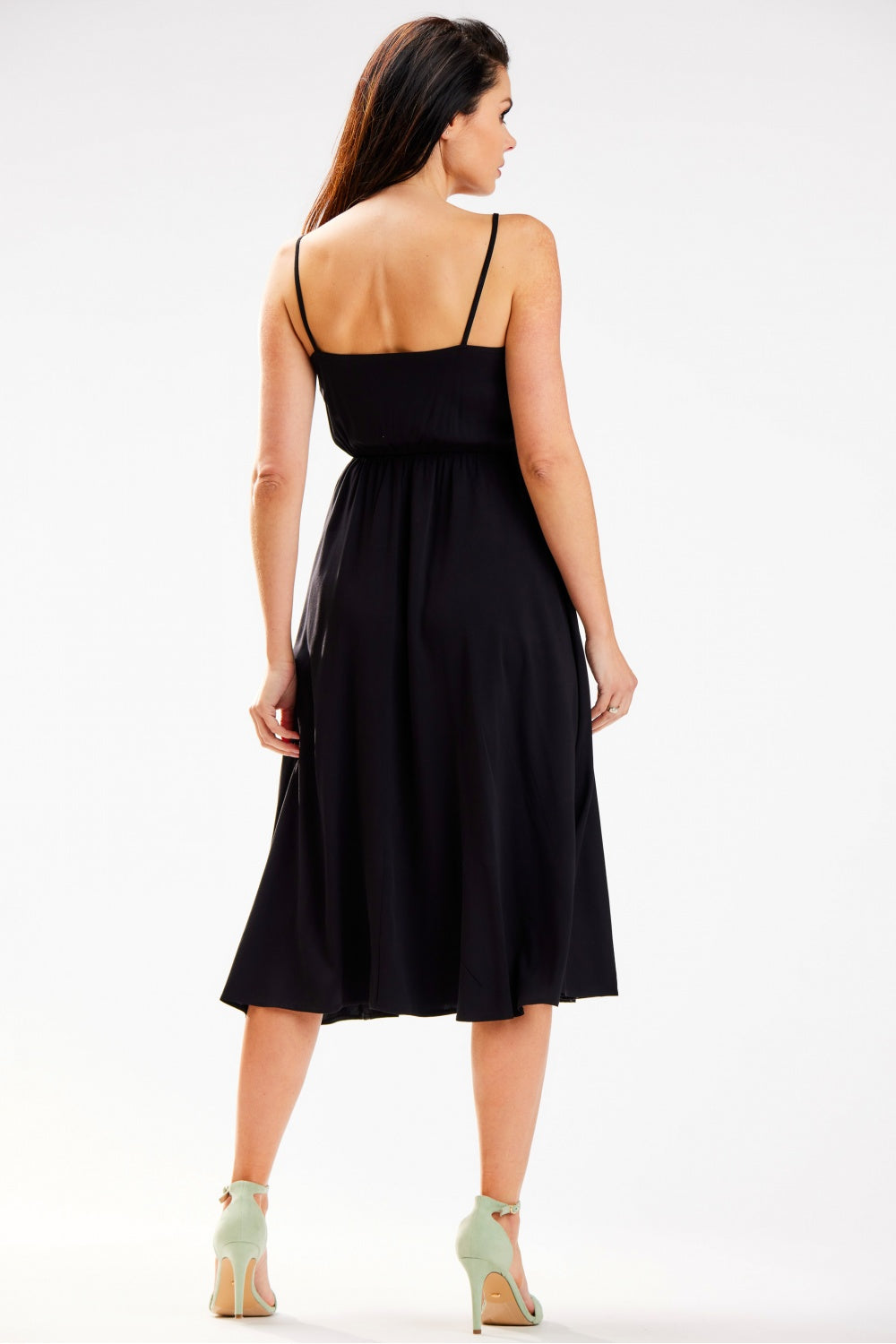 Awama Black Midi Sleeveless Dress - view 3