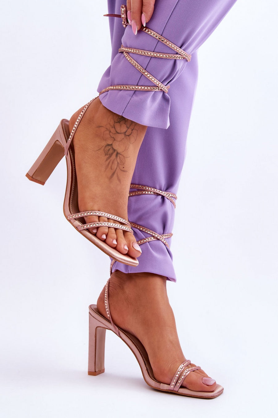 Step In Style Nessy Beige Faux Leather Strappy Sandals