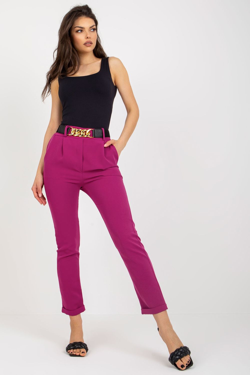Italy Moda Violet Trousers