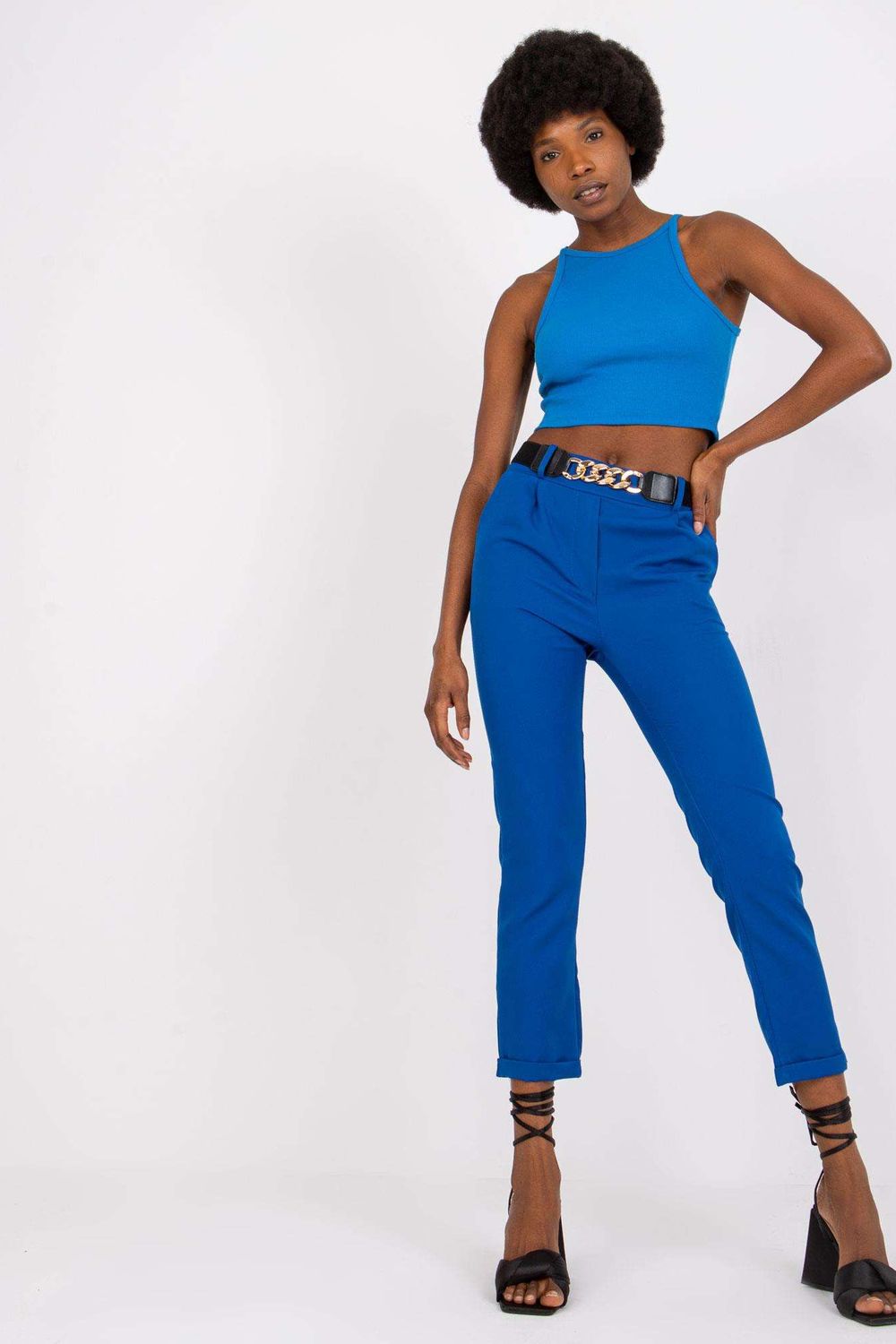 Italy Moda Dark Blue Trousers