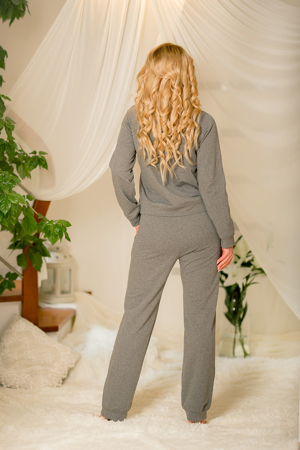 Kalimo Maio Grey Knitted Cotton Sweatshirt - view 3