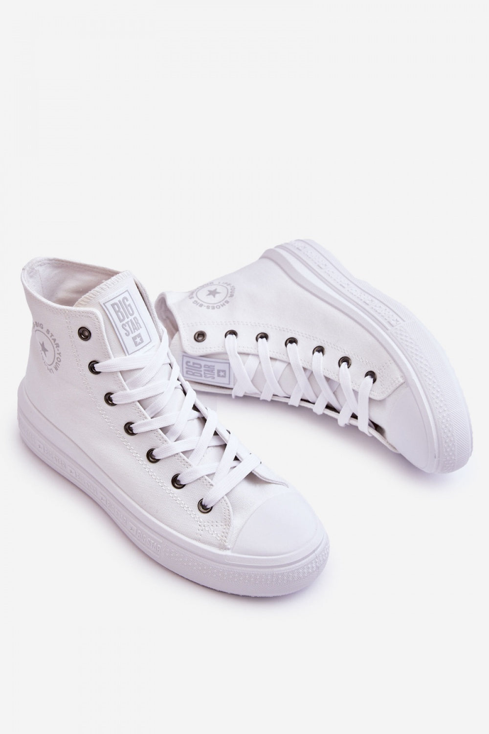 Step In Style White Platform Lace Up Trainers - view 3