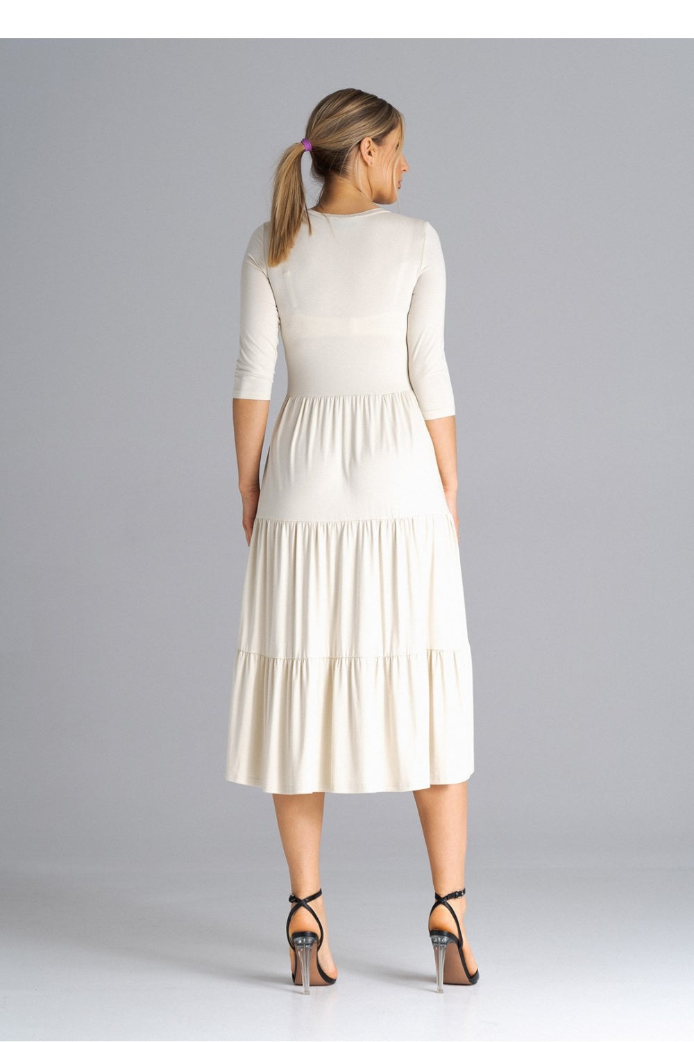 Figl Beige Midi Bodycon Dress - view 3