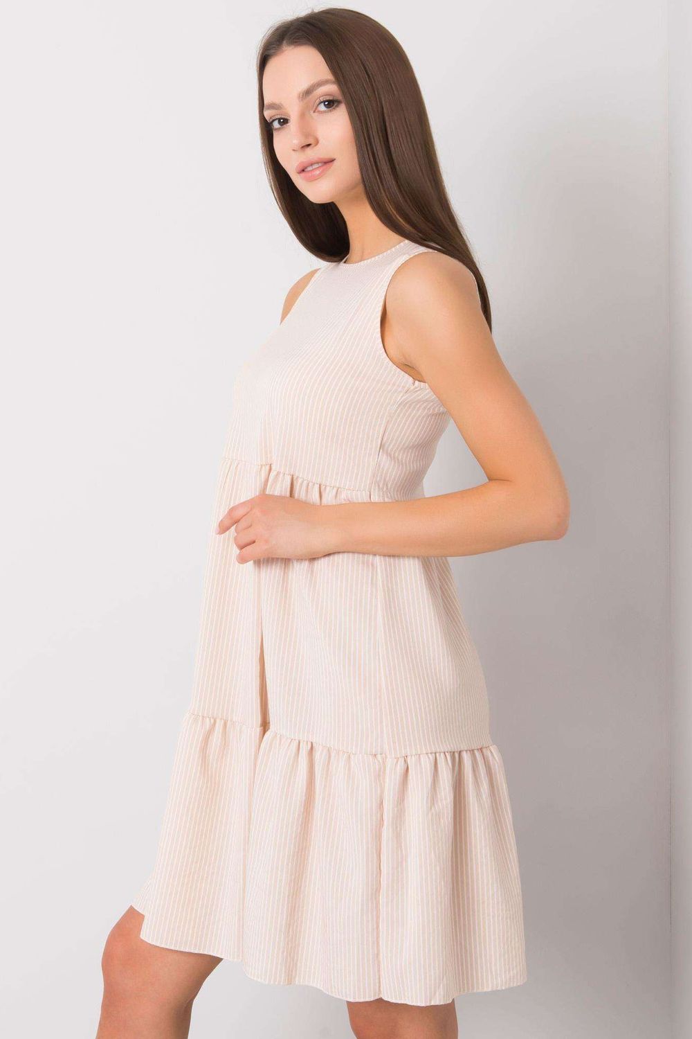 Rue Paris Beige Sleeveless Dress - view 2