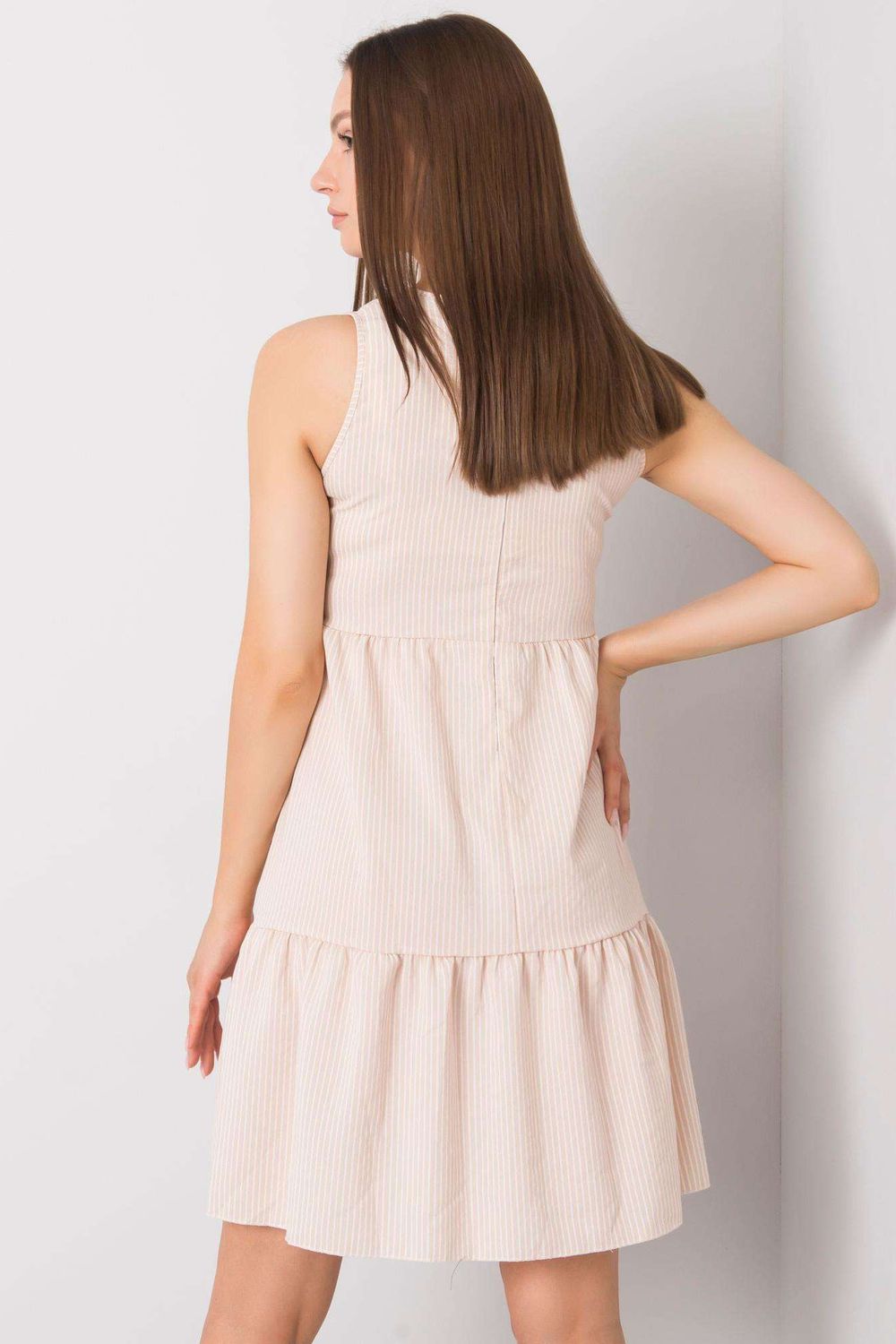 Rue Paris Beige Sleeveless Dress - view 3