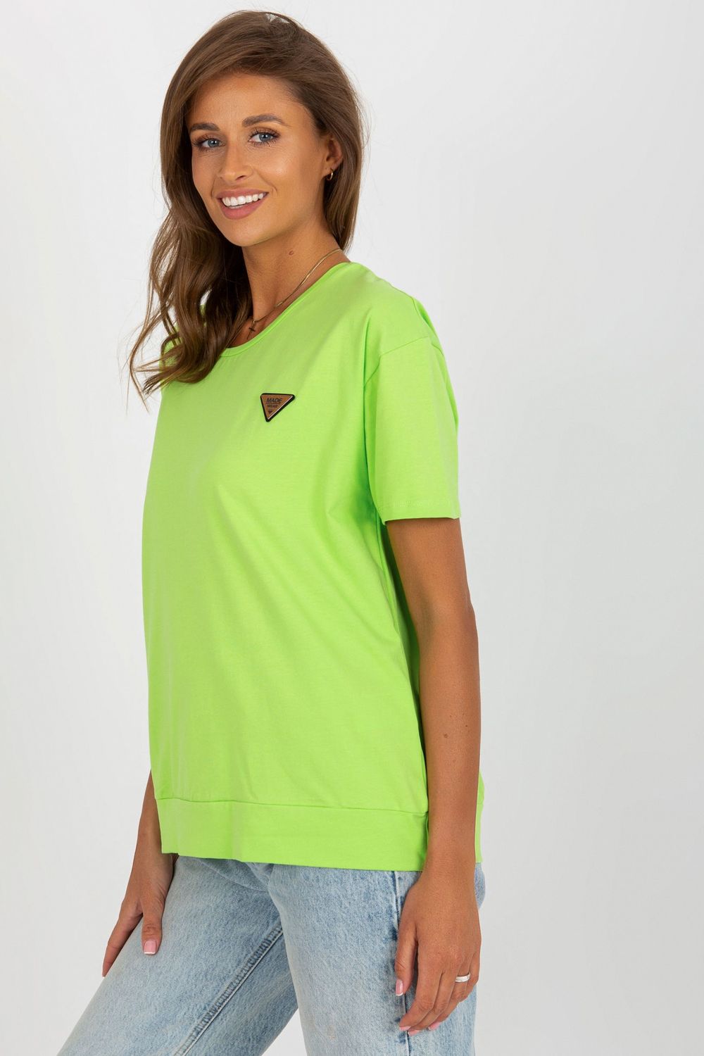 Relevance Lime Short Sleeve Blouse - view 2