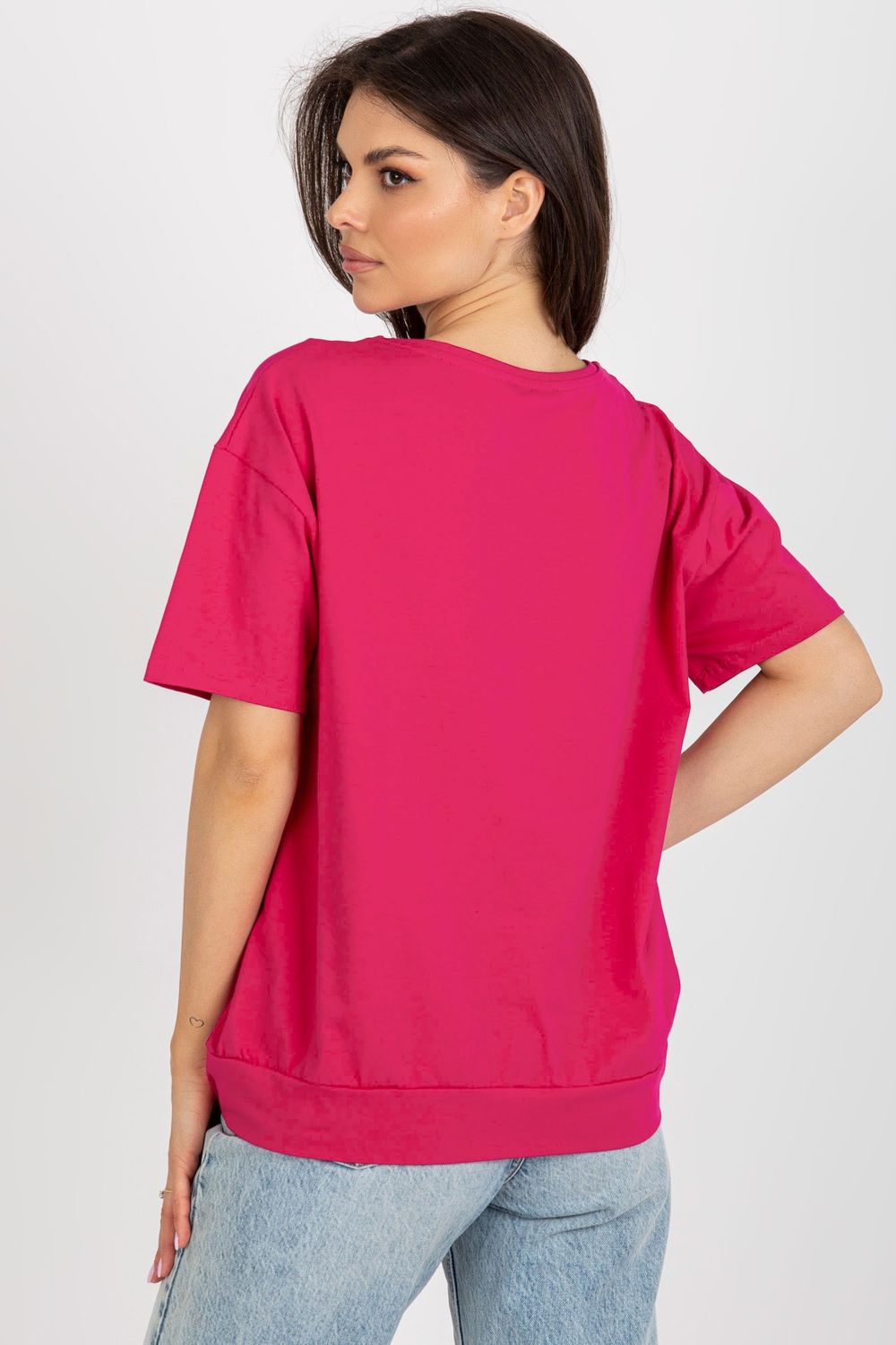 Relevance Fuchsia Short Sleeve Blouse - view 3