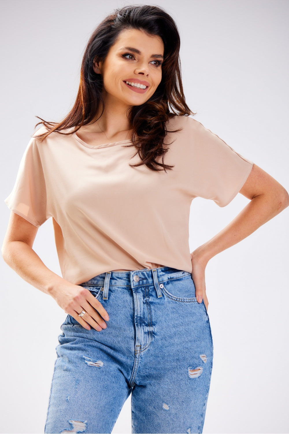Awama Beige Blouse