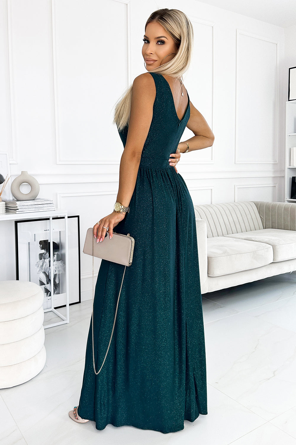 Numoco Louise Green Maxi Dress - view 2