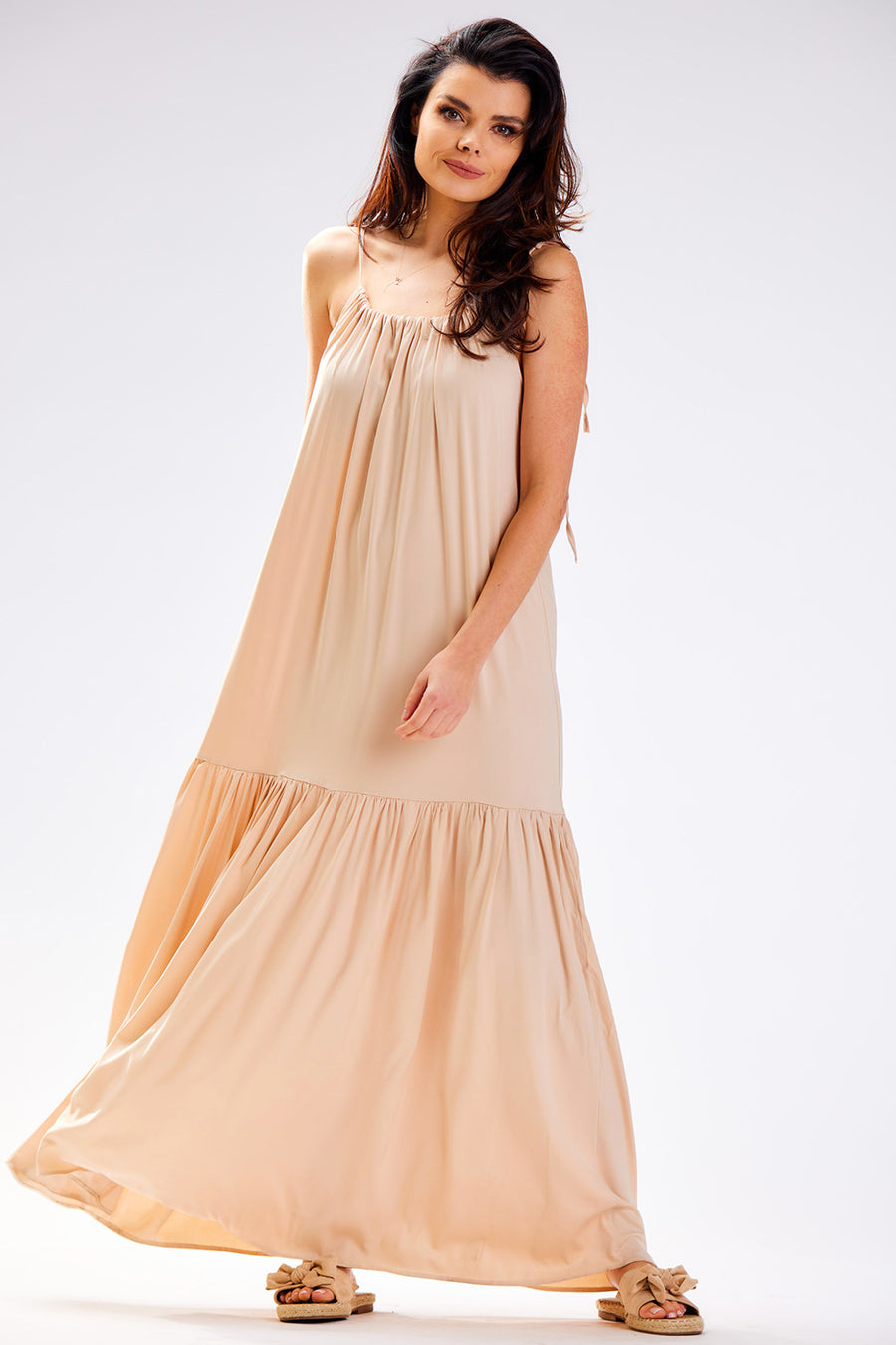 Awama Beige Oversized Dress