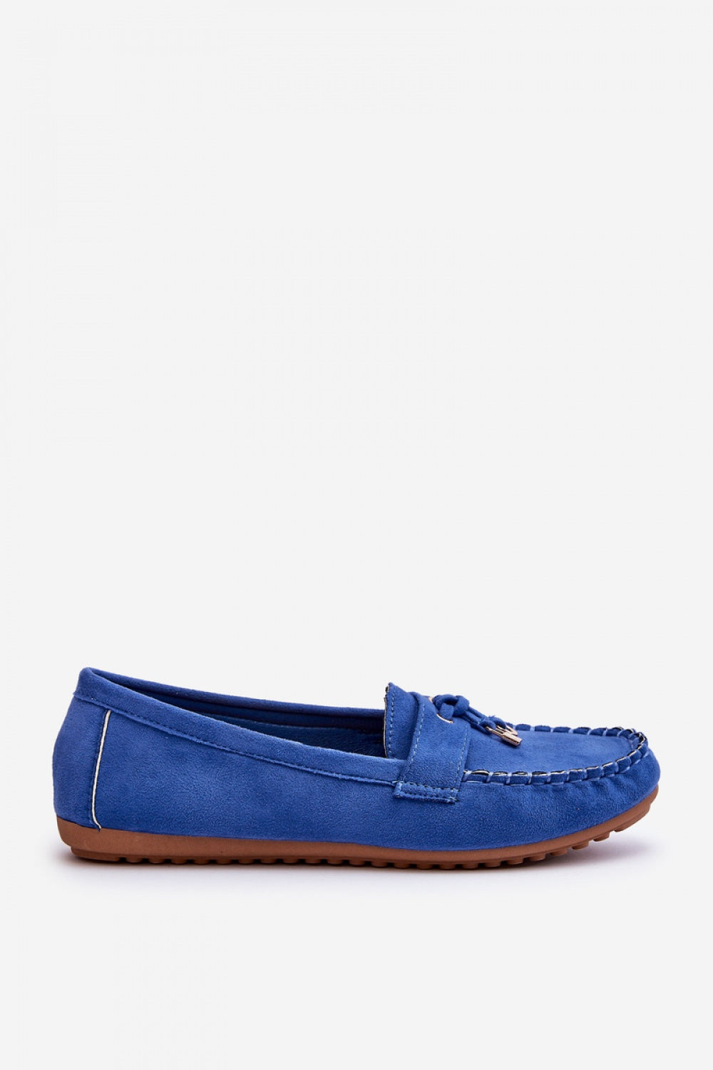 Step In Style Good Time Blue Faux Suede Platform Moccasins - view 2