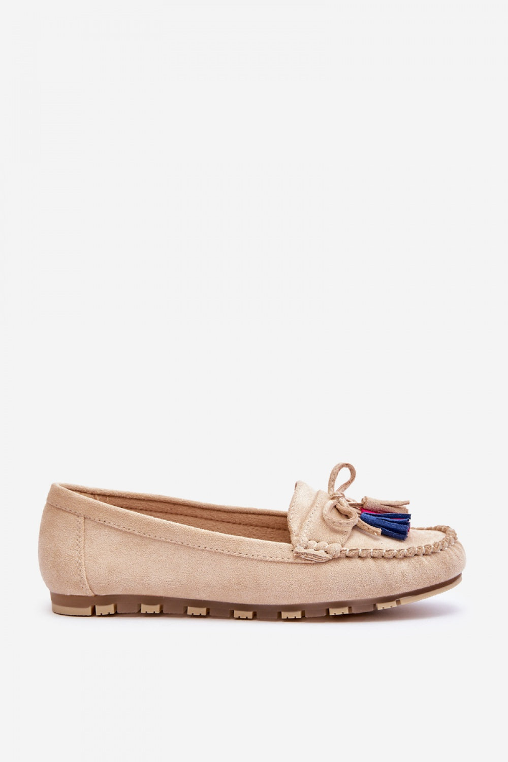 Step In Style Dorine Beige Leather Platform Moccasins - view 2