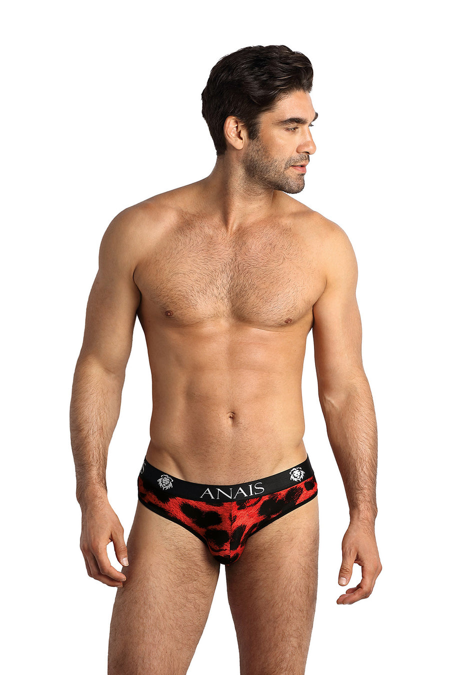Anais Savage Red Leopard Print Men's Briefs