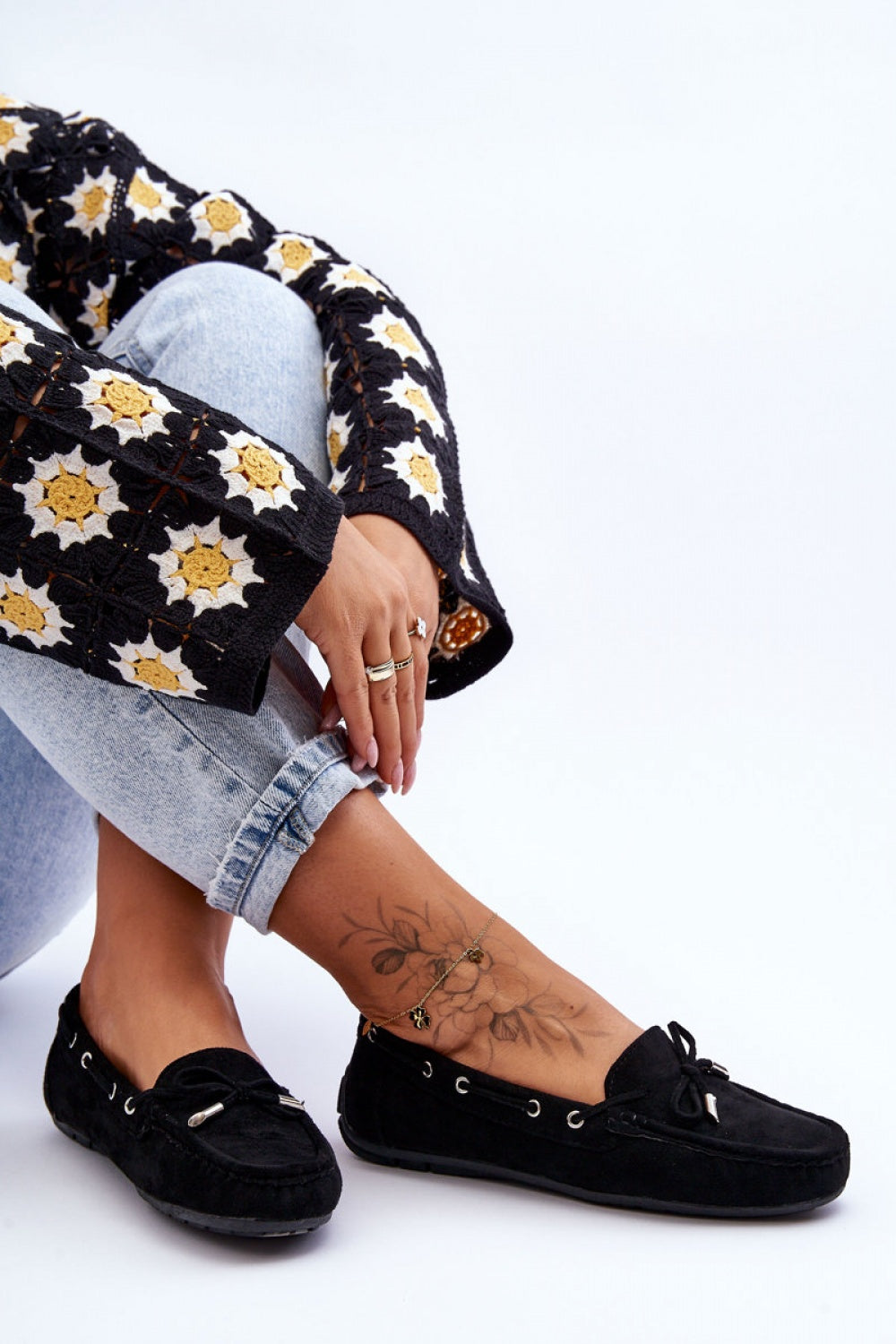 Step In Style Si Passione Black Faux Leather Moccasins - view 3