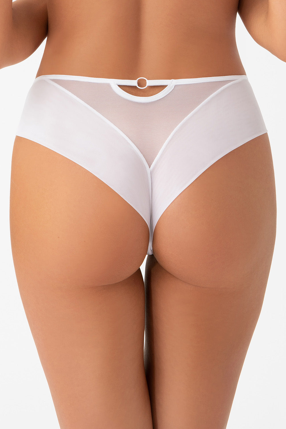 Gorsenia Lingerie Paradise White Lace High Waisted Brazilian Knickers - view 3