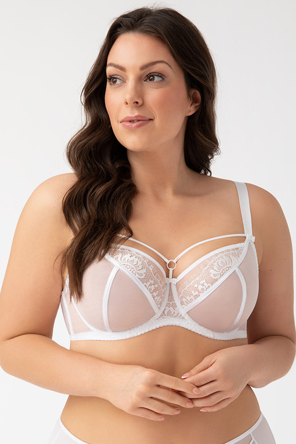Gorsenia Lingerie Paradise White Lace Underwired Soft Bra