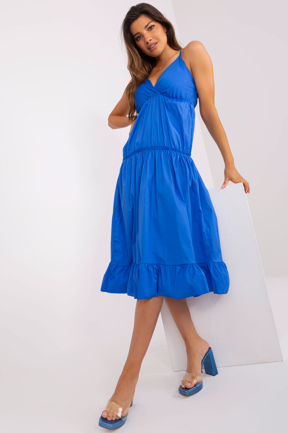 Och Bella Dark Blue Wrap Dress - view 4