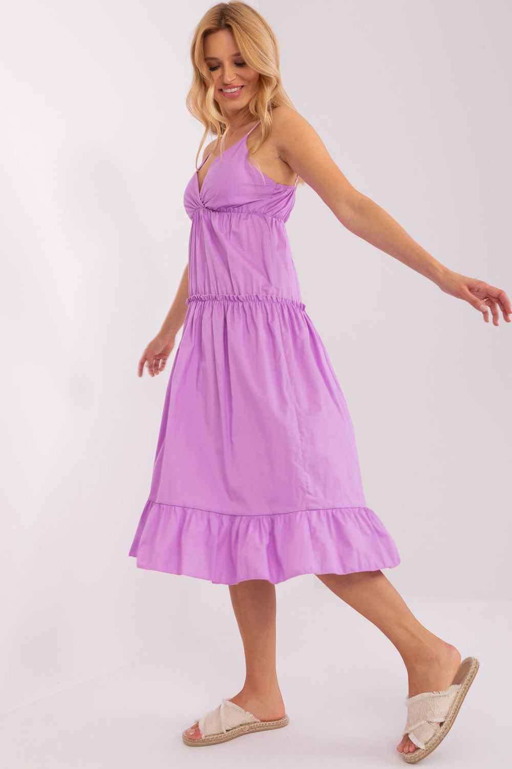 Och Bella Light Violet Wrap Dress - view 2