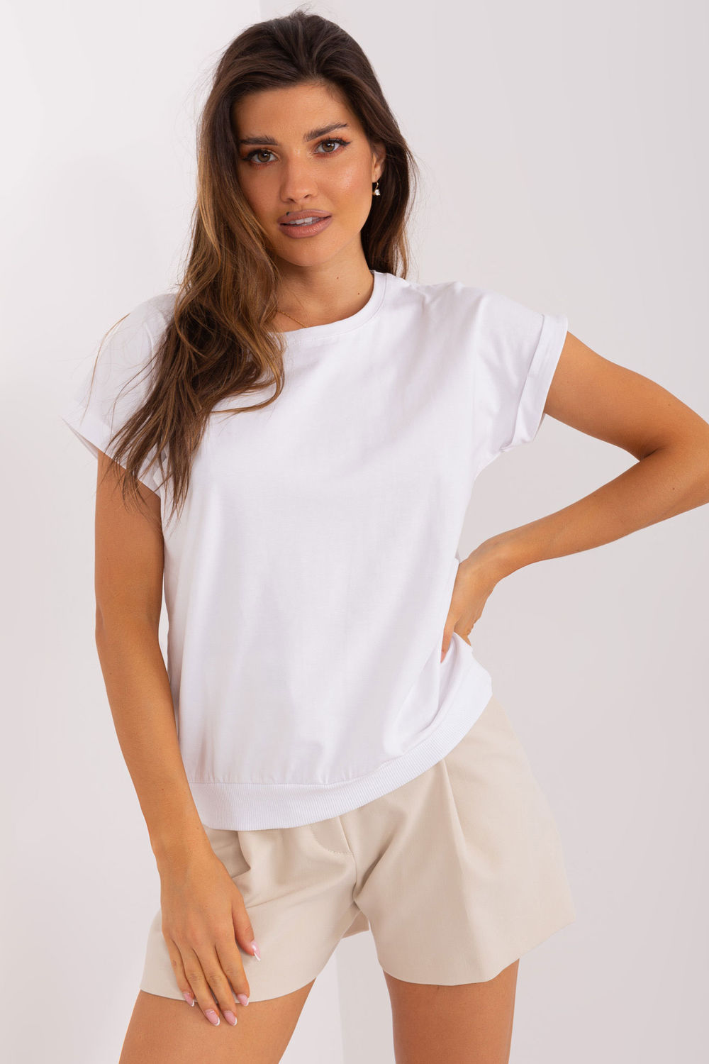 Relevance White Mesh Short Sleeve Blouse