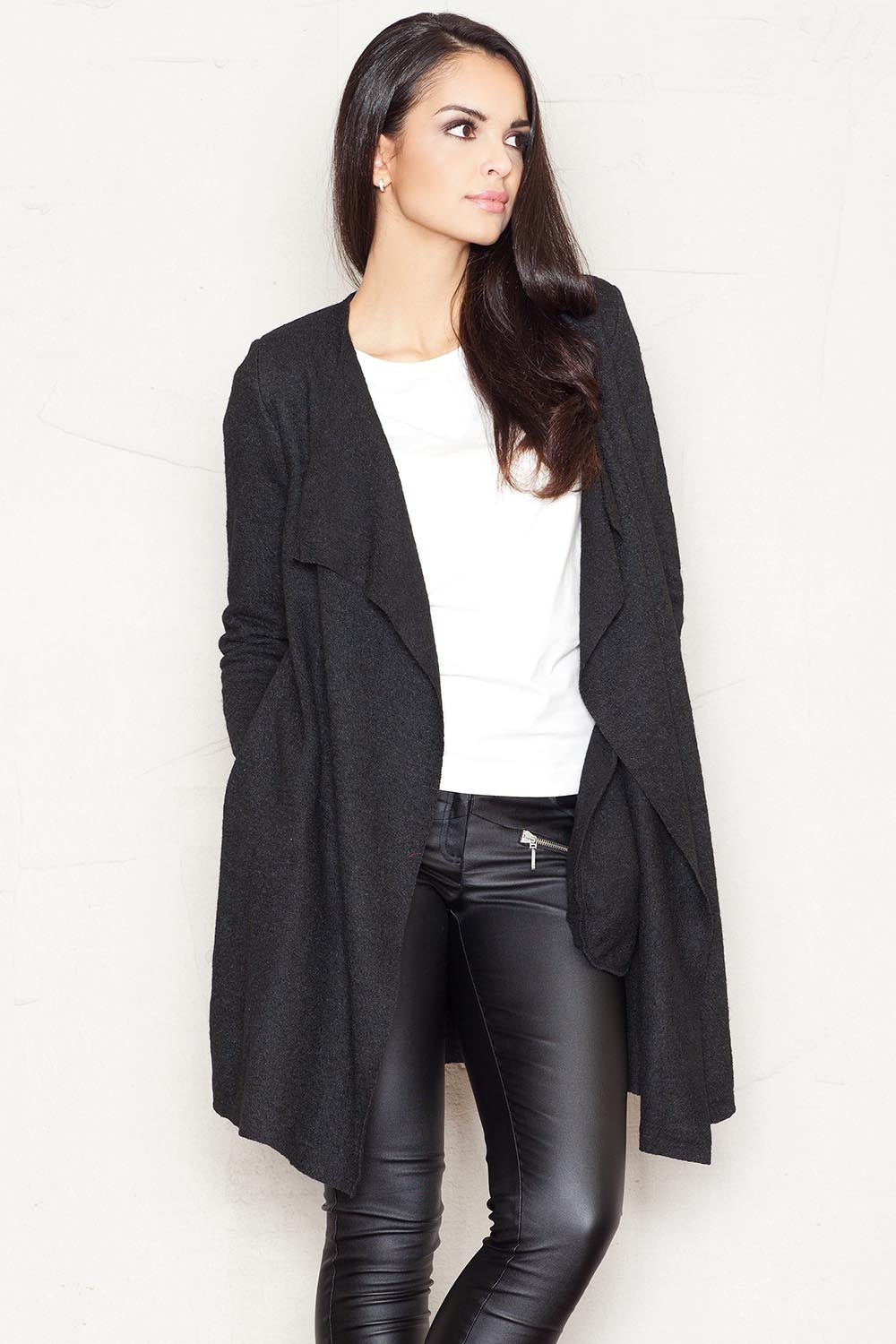 Figl Black Loose Fit Long Sleeve Sweatshirt