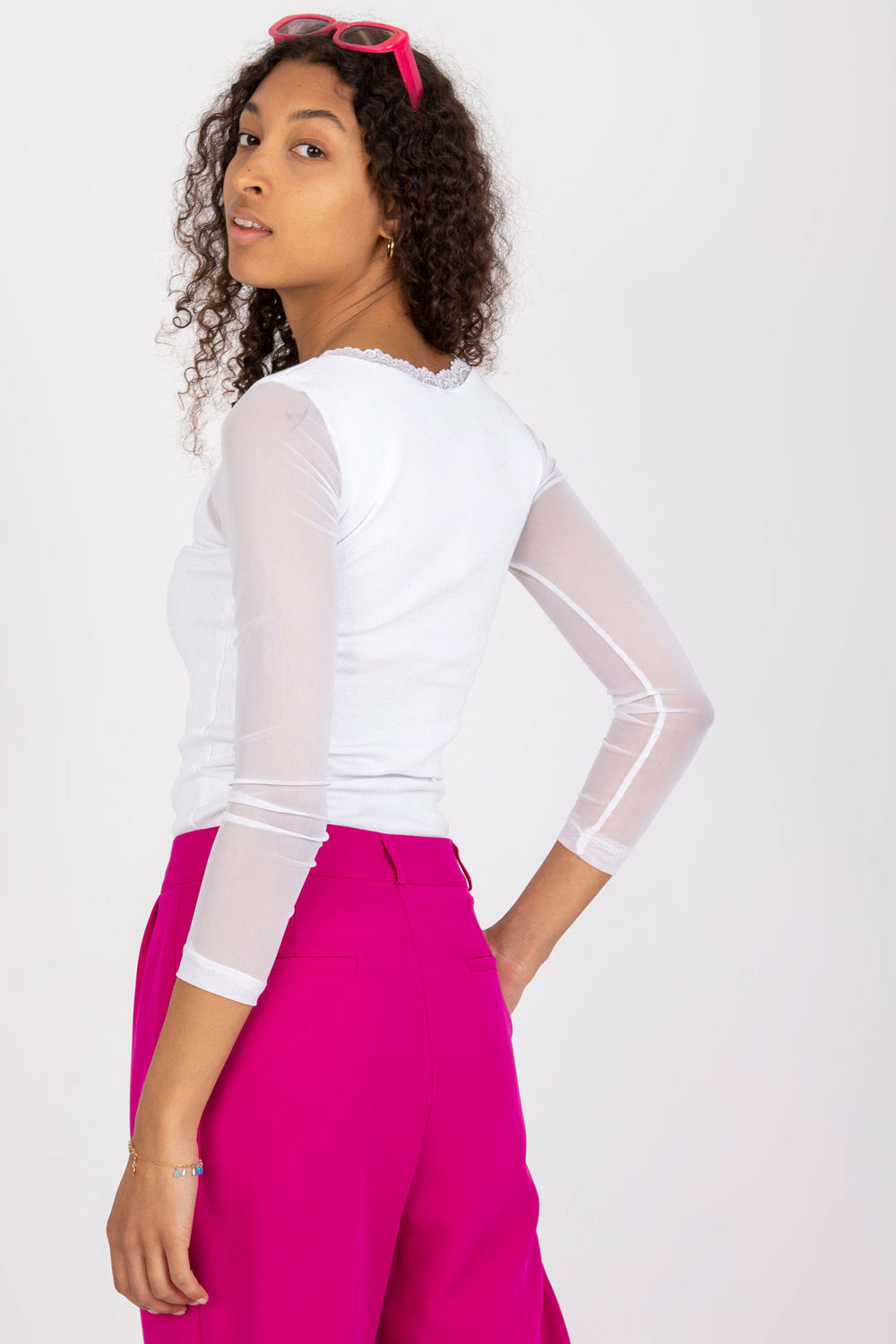 Rue Paris White Bodycon Blouse - view 3