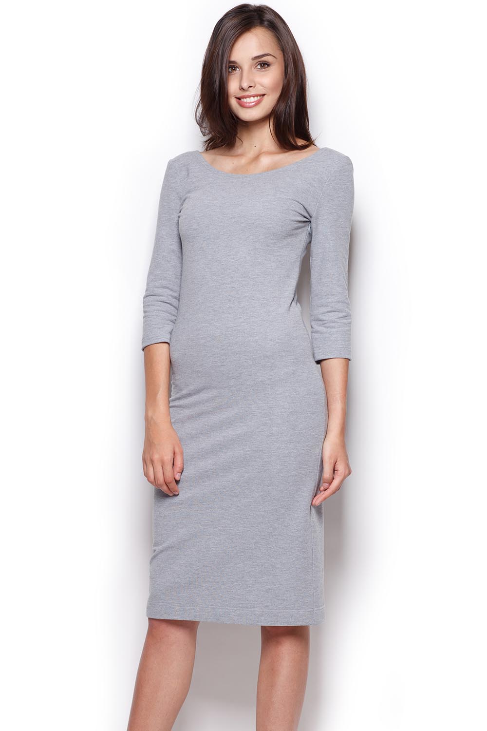 Figl Grey Midi Bodycon Dress