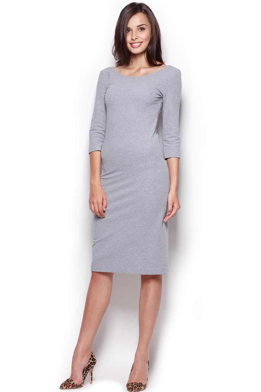 Figl Grey Midi Bodycon Dress - view 2