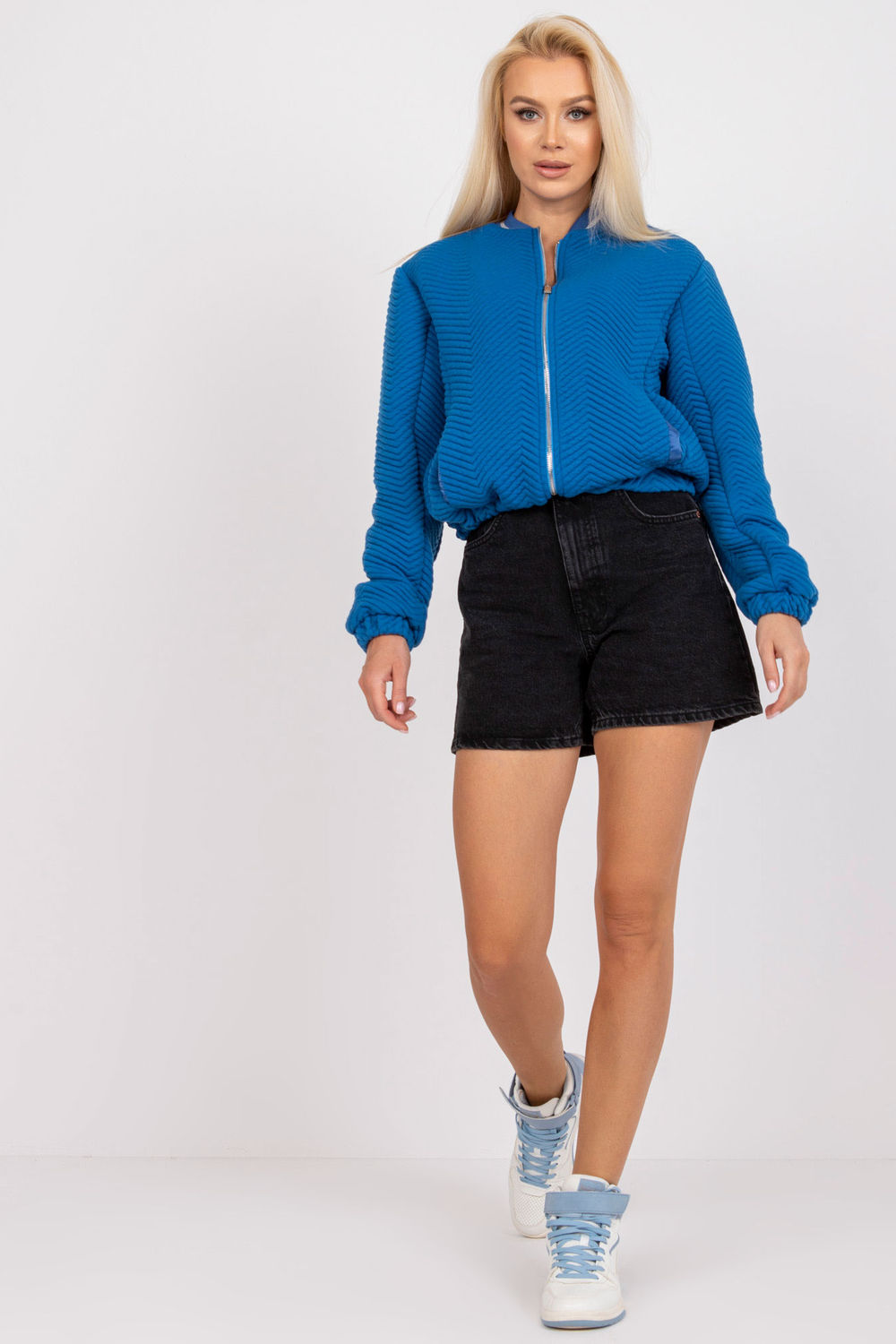 Rue Paris Dark Blue Polyester Jacket