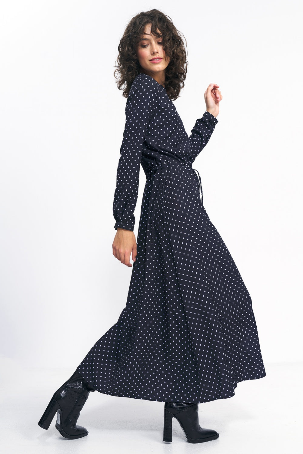 Nife Black Printed Dress - view 3