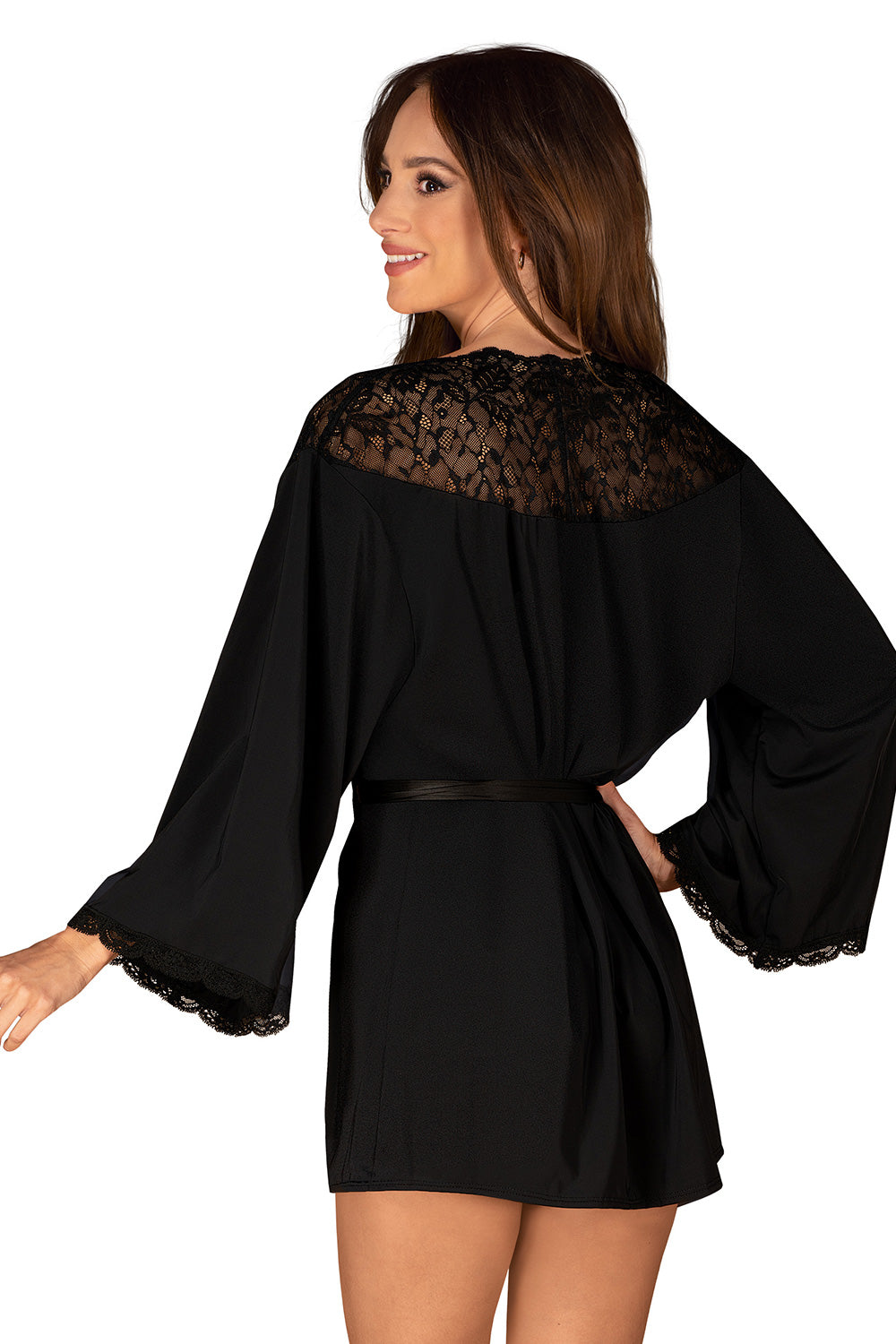 Obsessive Bellastia Black Dressing Gown - view 2
