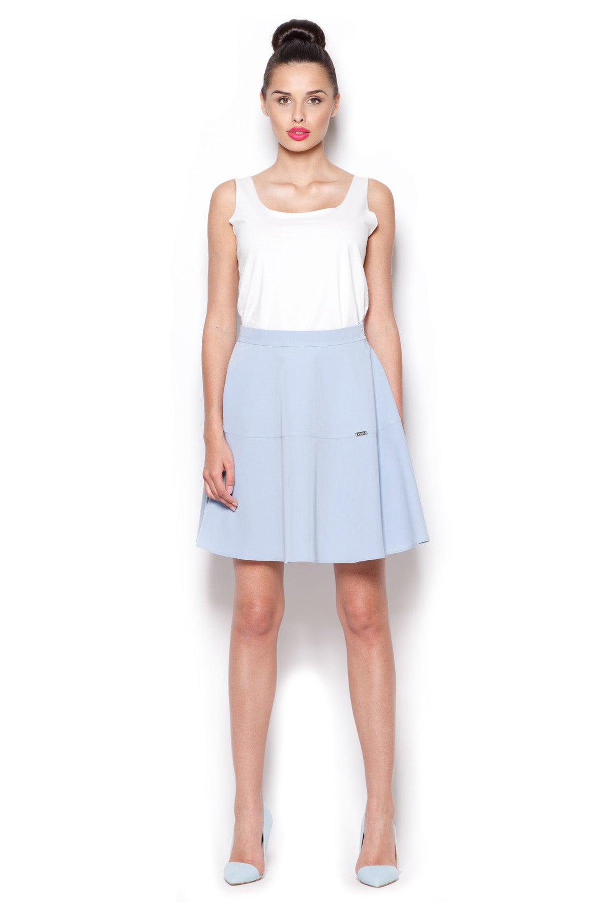 Figl Blue Flared Mini Skirt